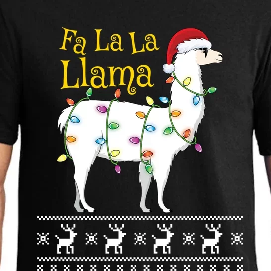 Fa La La Llama Christmas Funny Ugly Christmas Sweater Gift Pajama Set