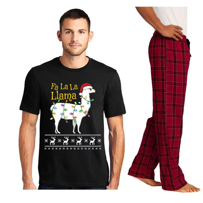 Fa La La Llama Christmas Funny Ugly Christmas Sweater Gift Pajama Set