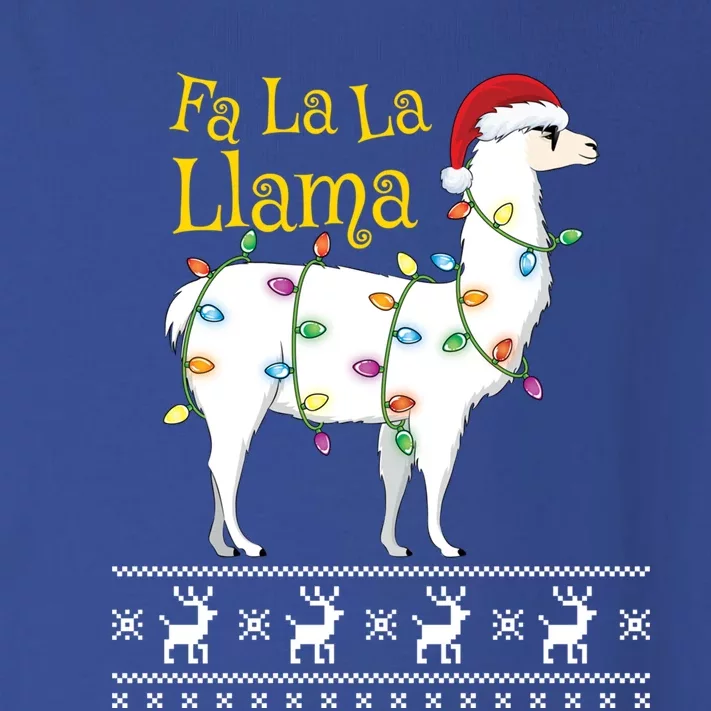 Fa La La Llama Christmas Funny Ugly Christmas Sweater Gift Toddler Long Sleeve Shirt