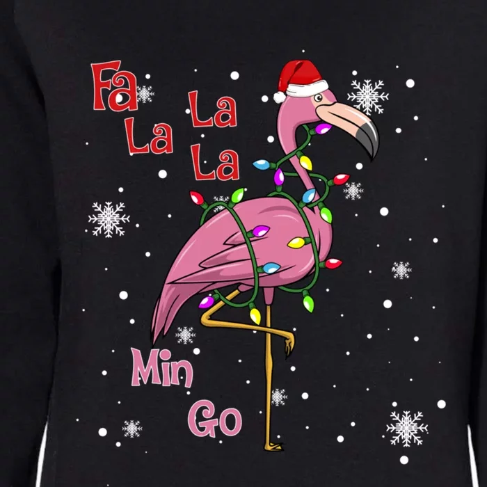 Fa La La La Mingo Flamingo Lover Matching Funny Christmas Cool Gift Womens California Wash Sweatshirt