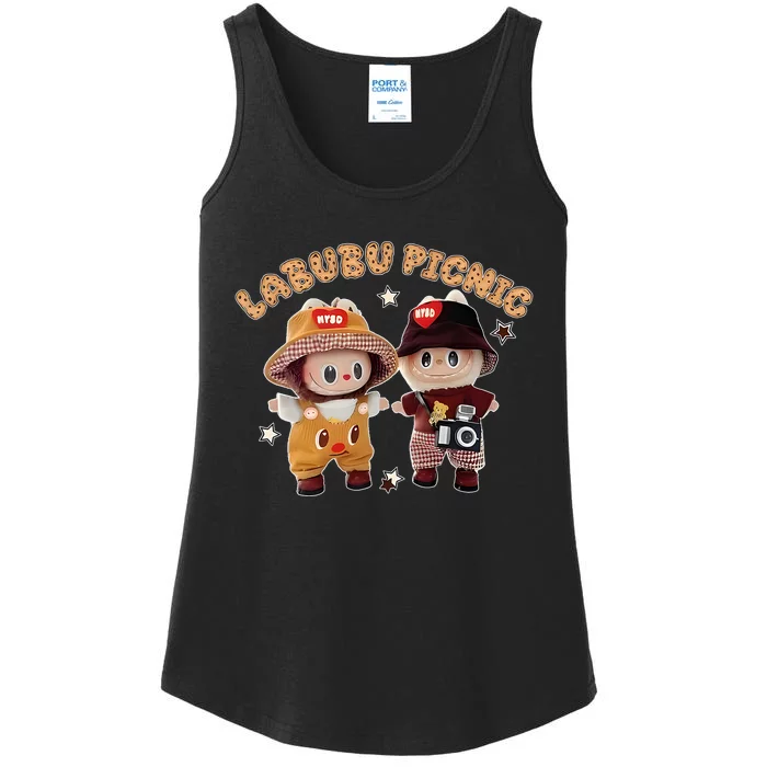 Funny Labubu Lover Cute Labubu Picnic And Friends Ladies Essential Tank