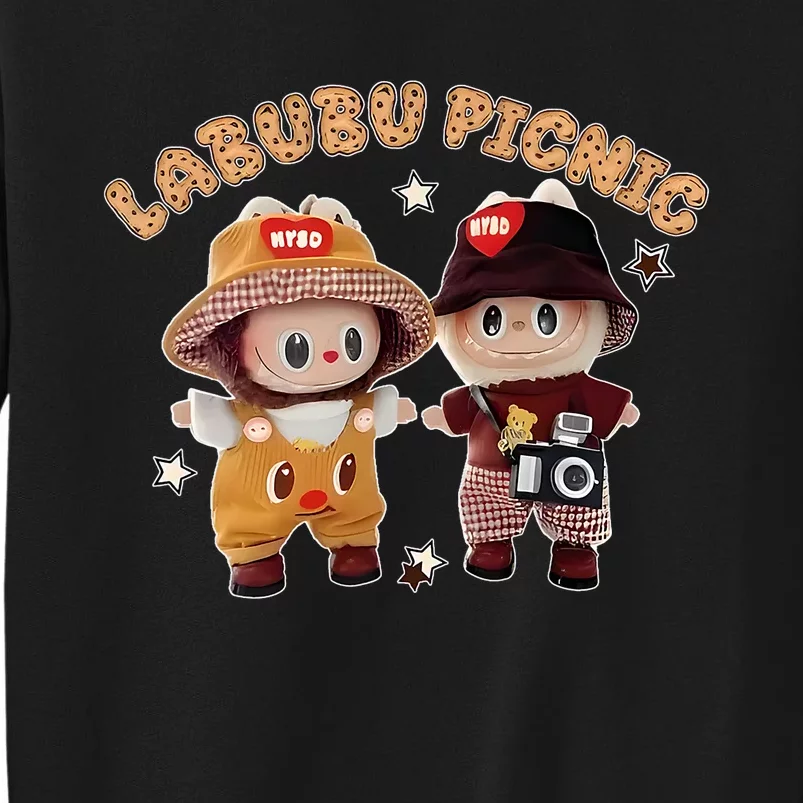 Funny Labubu Lover Cute Labubu Picnic And Friends Tall Sweatshirt