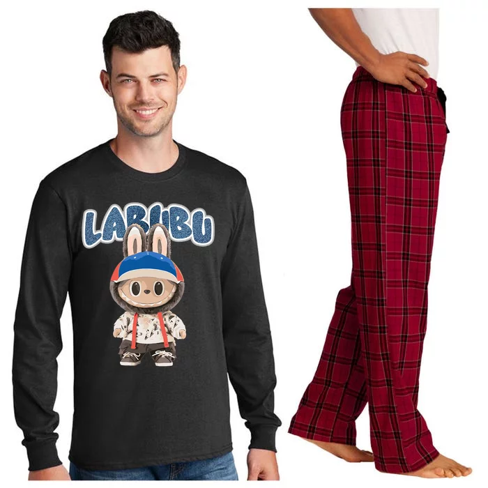 Funny Labubu Lover Cute Labubu The Monsters Party Long Sleeve Pajama Set