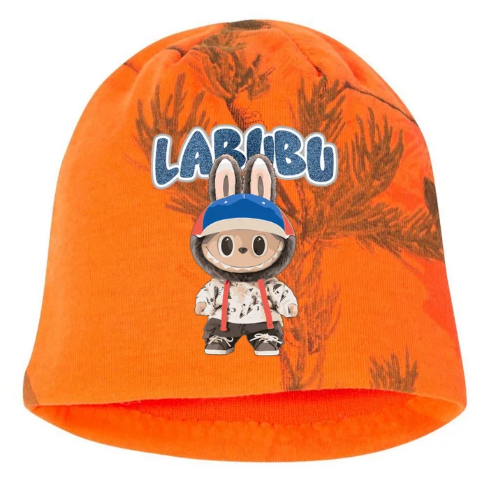 Funny Labubu Lover Cute Labubu The Monsters Party Kati - Camo Knit Beanie