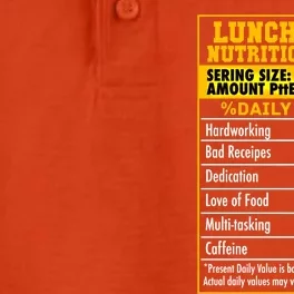 Funny Lunch Lady Nutrition Facts School Cafeteria Cooks Tee Gift Dry Zone Grid Performance Polo