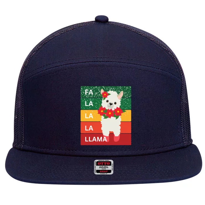 Fa La La Lama Alpaca 7 Panel Mesh Trucker Snapback Hat