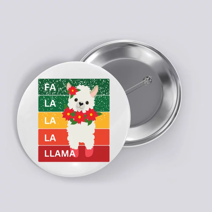 Fa La La Lama Alpaca Button