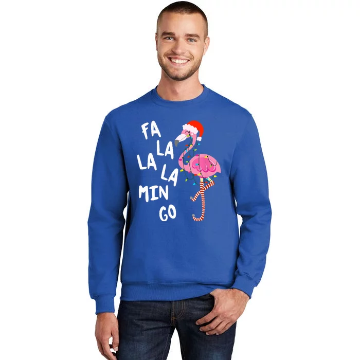 Fa La La La Mingo Flamingo Xmas Gift Flamingo Ugly Sweater Funny Gift Tall Sweatshirt