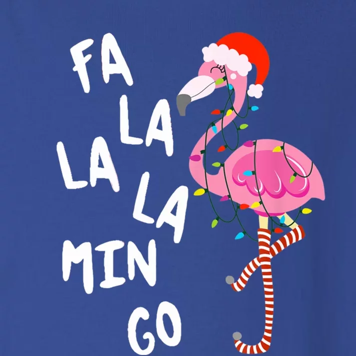 Fa La La La Mingo Flamingo Xmas Gift Flamingo Ugly Sweater Funny Gift Toddler Long Sleeve Shirt