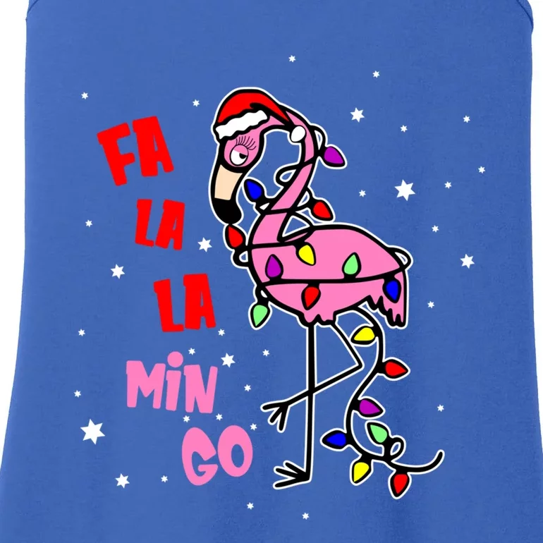 Fa La La La Mingo Flamingo Tree Christmas Sweater Xmas Gift Ladies Essential Tank