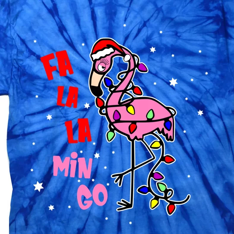 Fa La La La Mingo Flamingo Tree Christmas Sweater Xmas Gift Tie-Dye T-Shirt