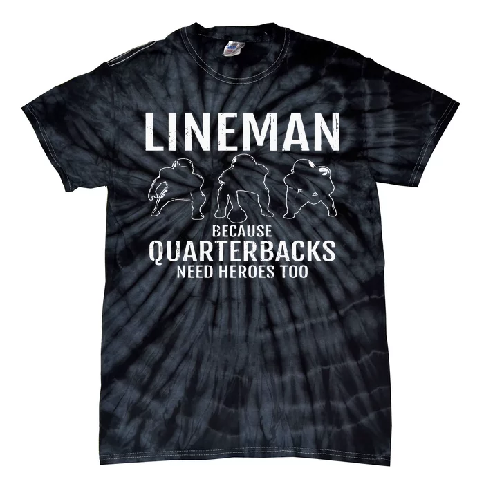 Football Lineman & Linemen Offensive Position Team Tie-Dye T-Shirt