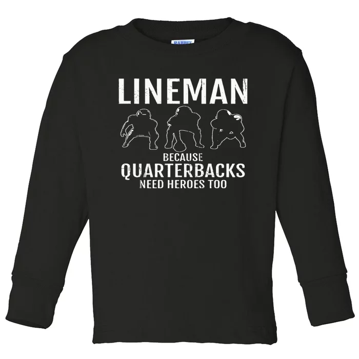 Football Lineman & Linemen Offensive Position Team Toddler Long Sleeve Shirt