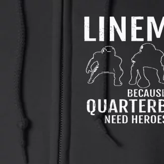 Football Lineman & Linemen Offensive Position Team Full Zip Hoodie