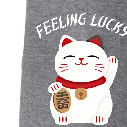 Feeling Lucky Lucky Cat Chinese Lucky Cat Gift Doggie 3-End Fleece Hoodie