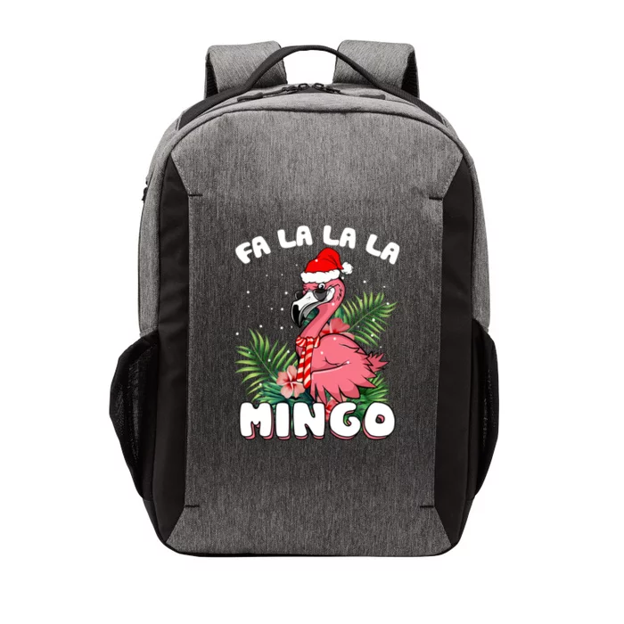 Fa La La La Mingo Santa Flamingos For Christmas Meaningful Gift Vector Backpack