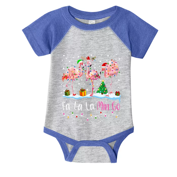 Fa La La La Mingo Flamingo Christmas  Xmas Infant Baby Jersey Bodysuit