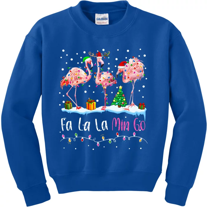 Fa La La La Mingo Flamingo Christmas  Xmas Kids Sweatshirt