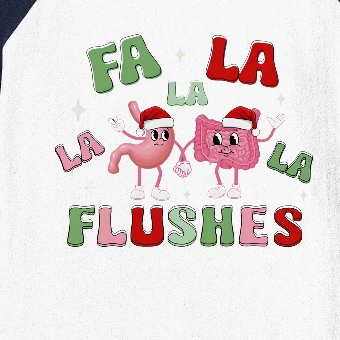 Fa La La La Flushes Gastro Crew Christmas Gi Nurse Baseball Sleeve Shirt