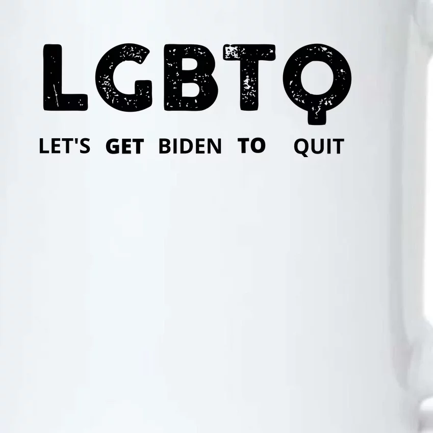 Funny LGBTQ Let's Get Biden To Quit Parody Design 2021 Black Color Changing Mug