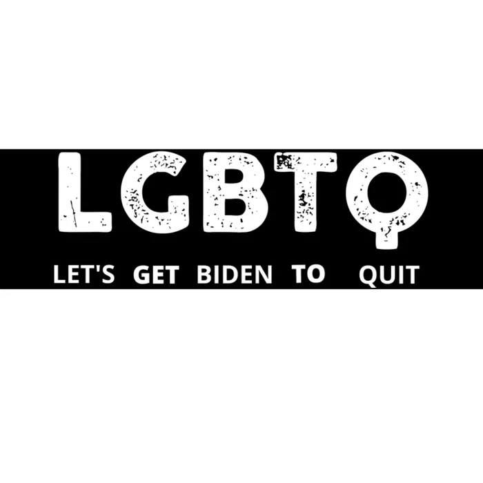 Funny LGBTQ Let's Get Biden To Quit Parody Design 2021 Bumper Sticker