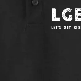 Funny LGBTQ Let's Get Biden To Quit Parody Design 2021 Dry Zone Grid Performance Polo