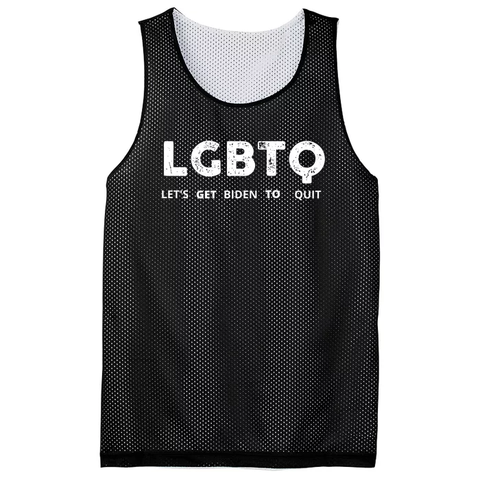 Funny LGBTQ Let's Get Biden To Quit Parody Design 2021 Mesh Reversible Basketball Jersey Tank