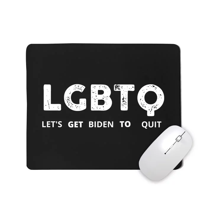 Funny LGBTQ Let's Get Biden To Quit Parody Design 2021 Mousepad