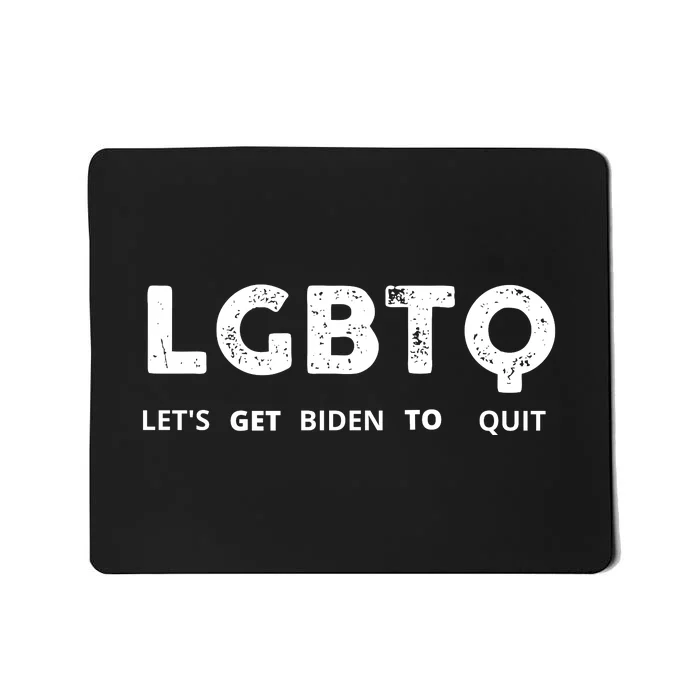 Funny LGBTQ Let's Get Biden To Quit Parody Design 2021 Mousepad