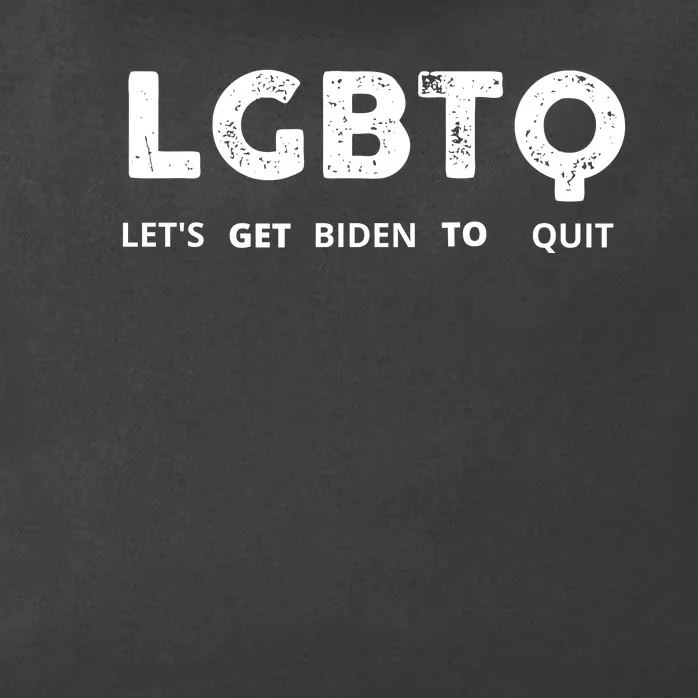 Funny LGBTQ Let's Get Biden To Quit Parody Design 2021 Zip Tote Bag