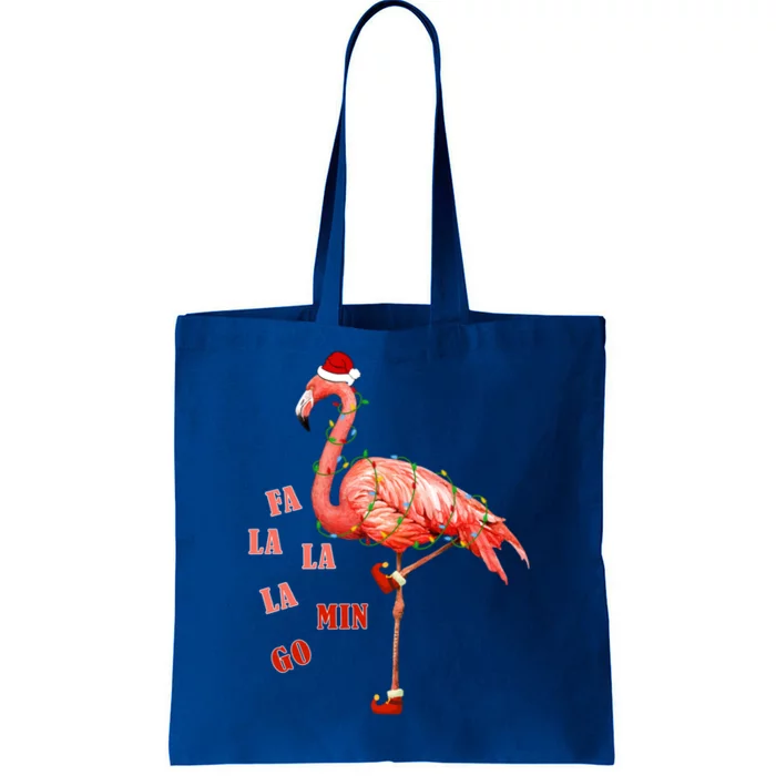 Fa La La La Mingo Santa Pink Flamingos Christmas Lights Xmas Meaningful Gift Tote Bag