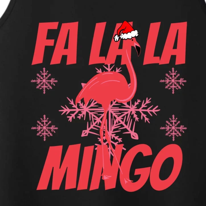 Fa La La Mingo Flamingo Christmas Gift Performance Tank