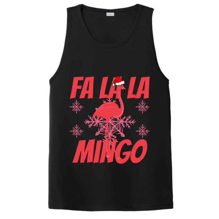 Fa La La Mingo Flamingo Christmas Gift Performance Tank