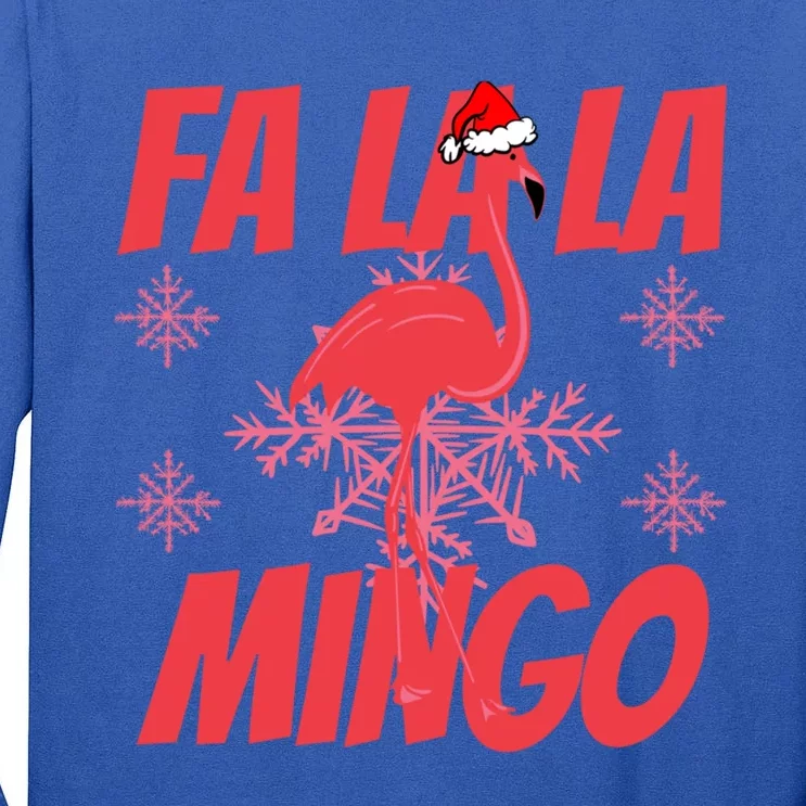 Fa La La Mingo Flamingo Christmas Gift Tall Long Sleeve T-Shirt