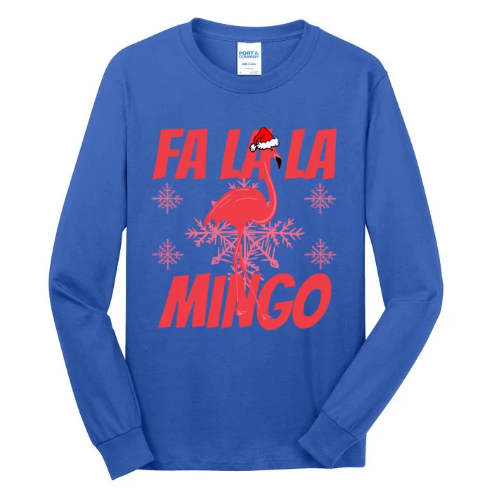 Fa La La Mingo Flamingo Christmas Gift Tall Long Sleeve T-Shirt