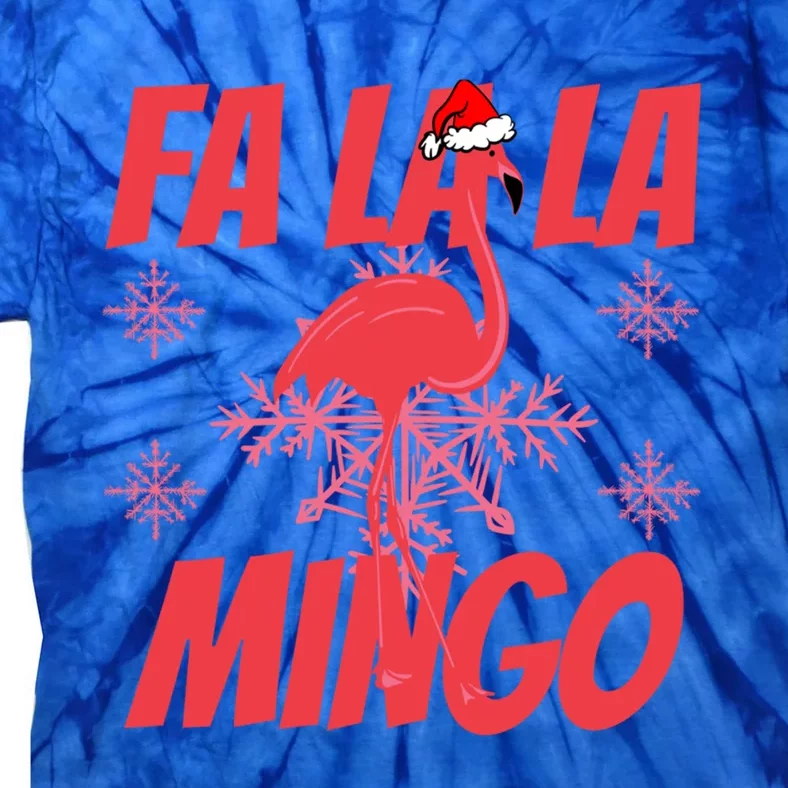 Fa La La Mingo Flamingo Christmas Gift Tie-Dye T-Shirt