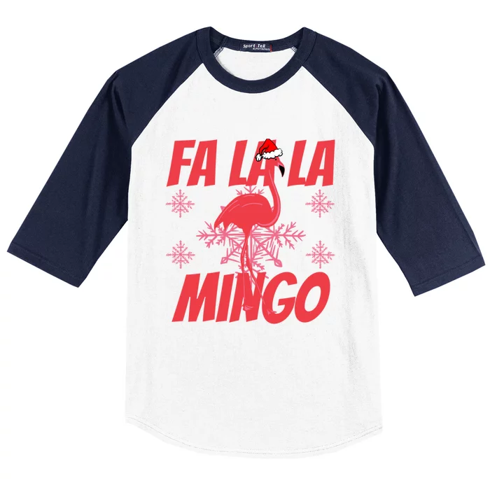 Fa La La Mingo Flamingo Christmas Gift Baseball Sleeve Shirt