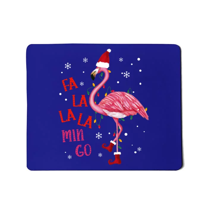 Fa La La Mingo Flamingo Christmas Tree Lights Tropical Xmas Cute Gift Mousepad