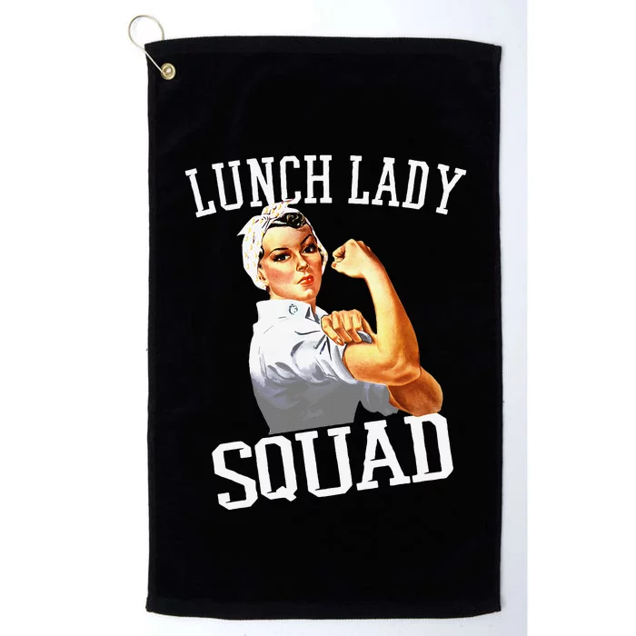 Funny Lunch Lady Gifts Cafeteria Worker Lunch Lady Squad Platinum Collection Golf Towel