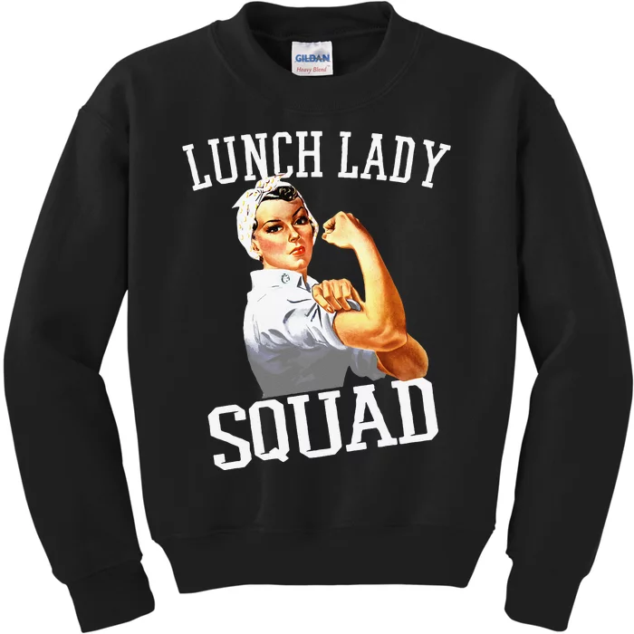 Funny Lunch Lady Gifts Cafeteria Worker Lunch Lady Squad Kids Sweatshirt