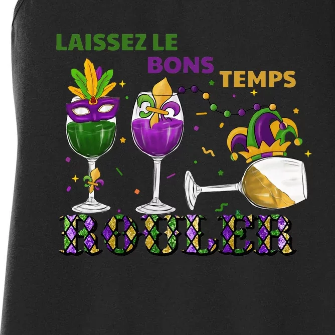 Funny Laissez Les Bons Temps Rouler Mardi Gras Women's Racerback Tank