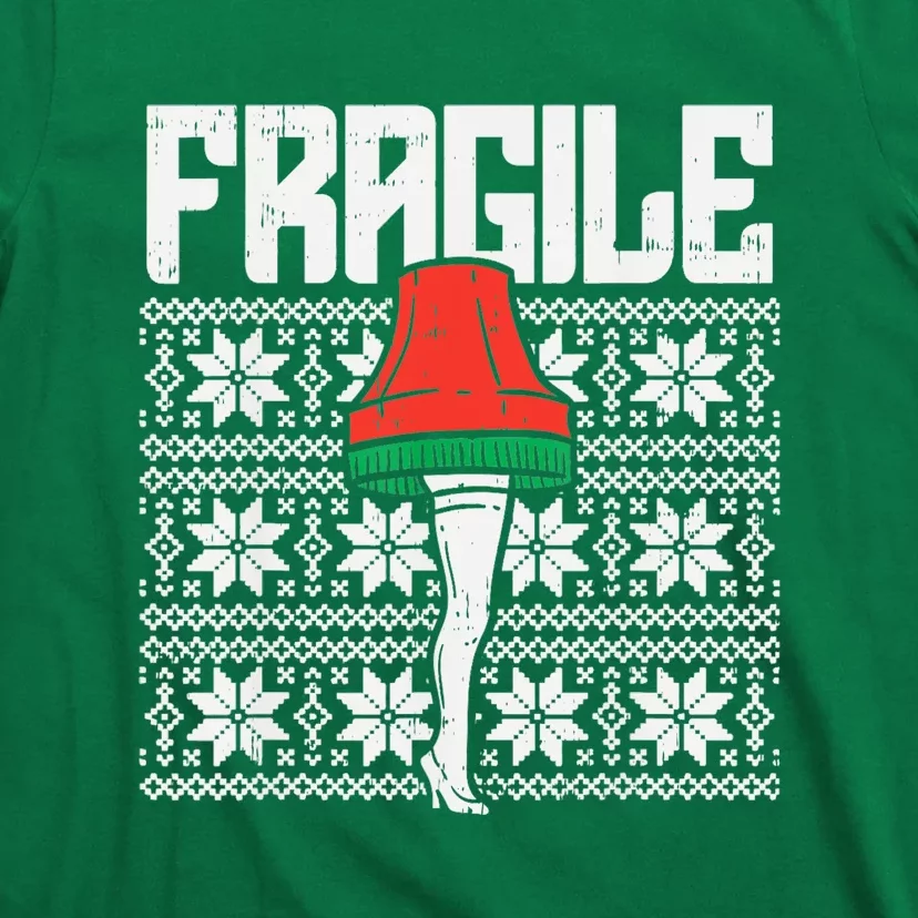 Fragile Leg Lamp Ugly Christmas Sweater Funny Xmas T-Shirt