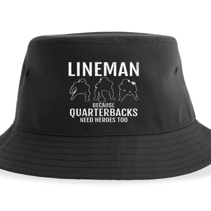 Football Lineman & Linemen Offensive Position Team Sustainable Bucket Hat