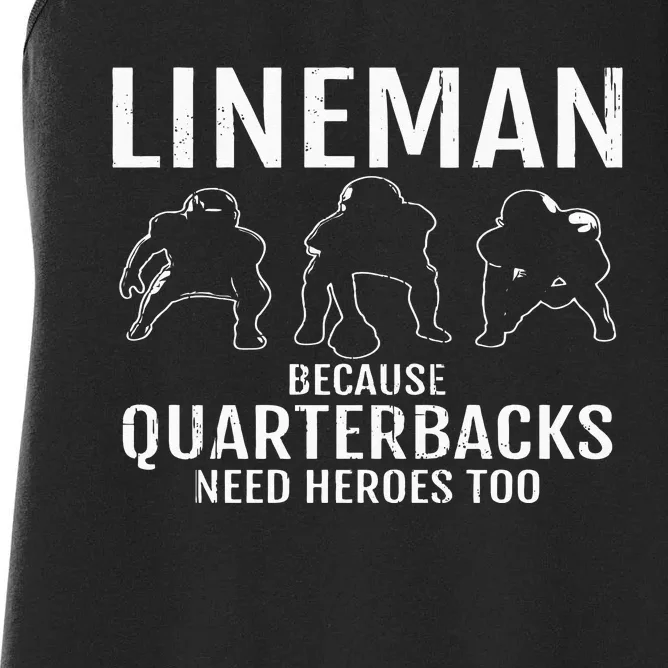 Football Lineman & Linemen Offensive Position Team Women's Racerback Tank