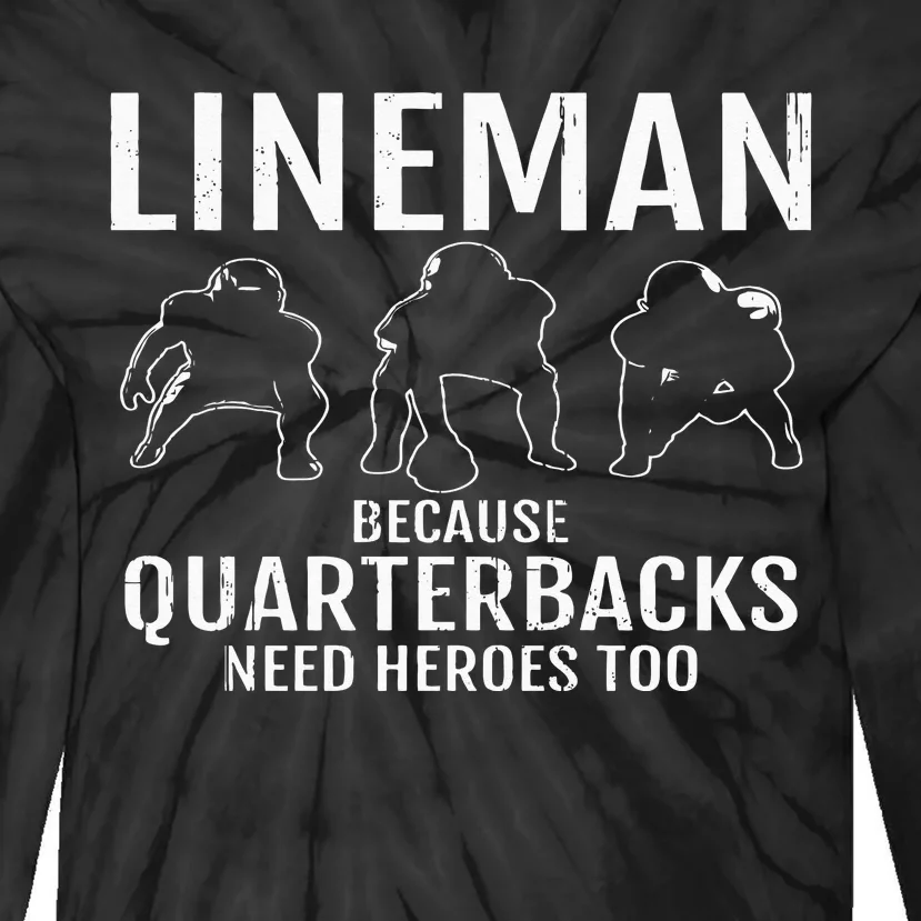 Football Lineman & Linemen Offensive Position Team Tie-Dye Long Sleeve Shirt