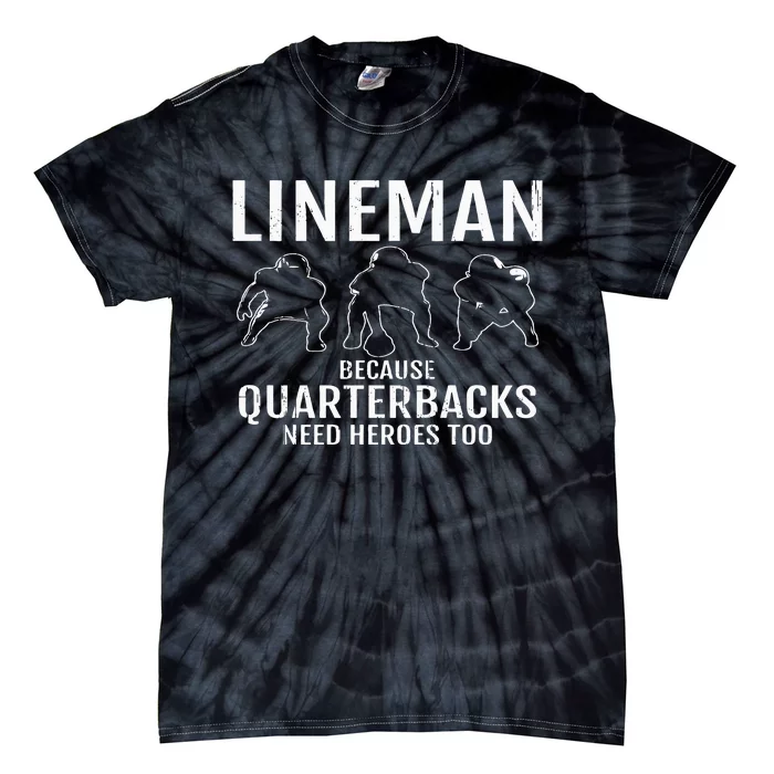 Football Lineman & Linemen Offensive Position Team Tie-Dye T-Shirt