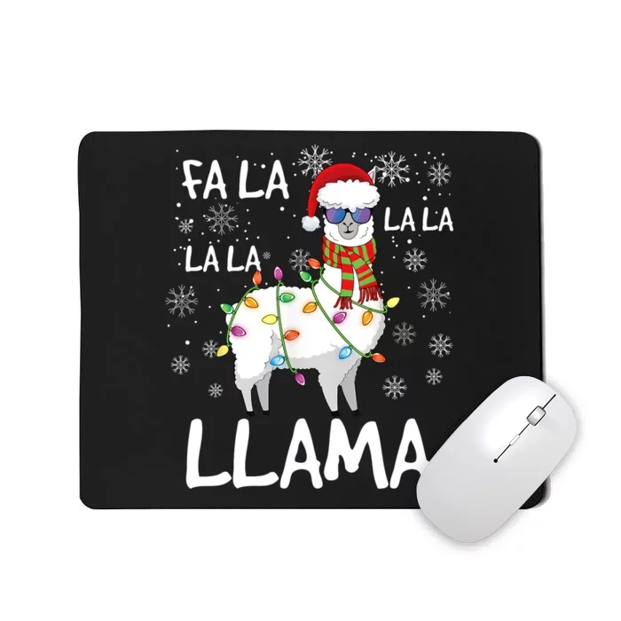 Fa La La Llama Funny Llama Christmas Mousepad