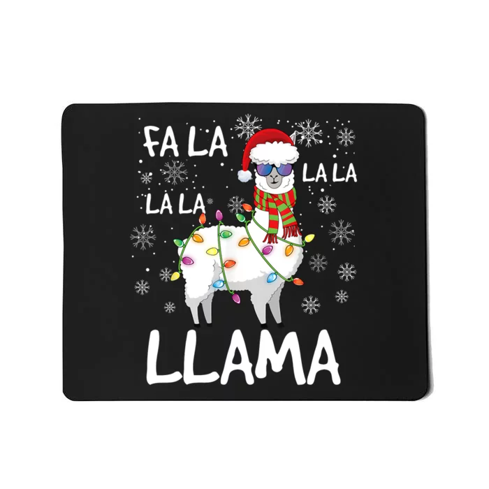 Fa La La Llama Funny Llama Christmas Mousepad