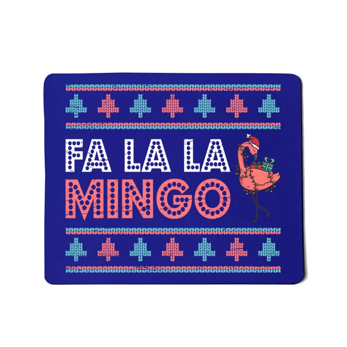 Fa La La Mingo Flamingo SantaS Hat Christmas Xmas Ugly Gift Mousepad