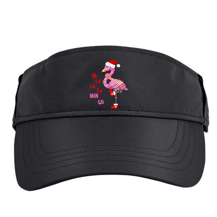 Fa La La Mingo Flamingo Christmas Tree Lights Tropical Xmas Adult Drive Performance Visor